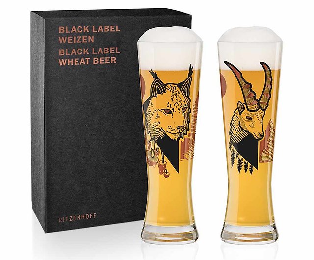 Limited Time 2021 German Ritzenhoff BLACK LABEL Black Label Wheat Beer  Pairs / 3 Styles - Shop RITZENHOFF Bar Glasses & Drinkware - Pinkoi