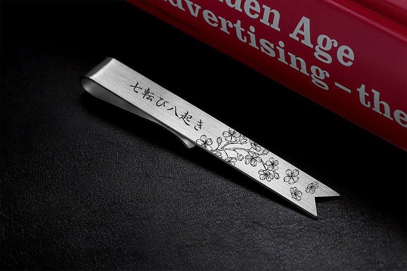 Engraved Bookmark - Sakura Bookmark personalized - Custom bookmark silver 925 - ที่คั่นหนังสือ - เงินแท้ สีเงิน