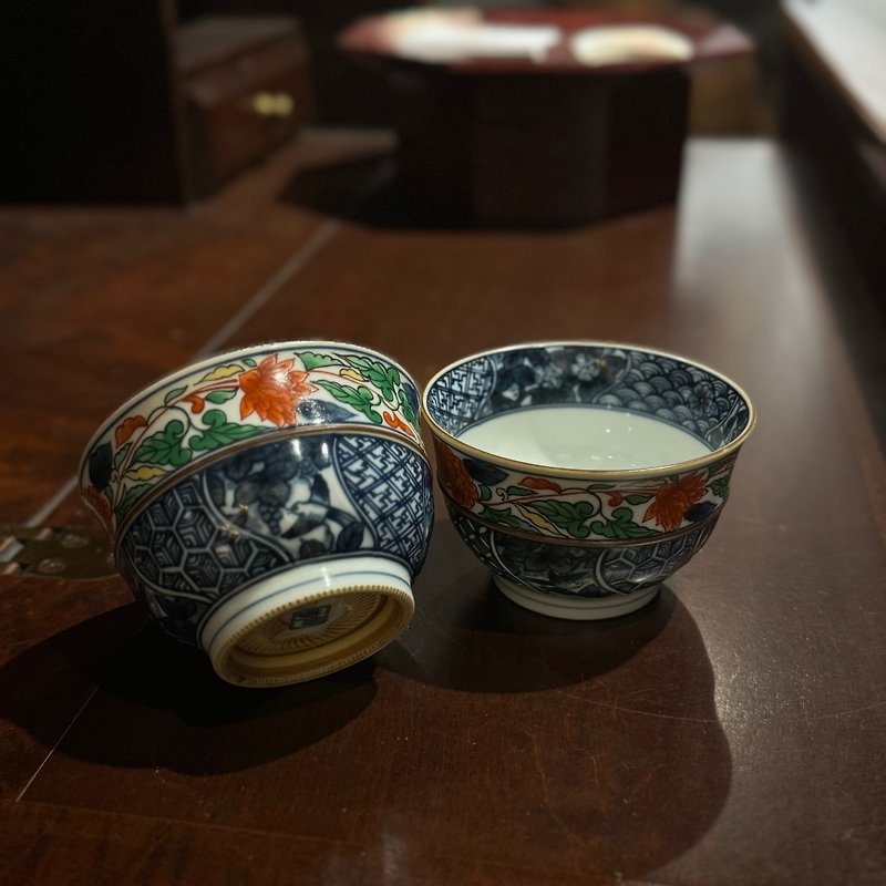 Kushan kiln dyed flower and bird cup - ถ้วยชาม - เครื่องลายคราม 