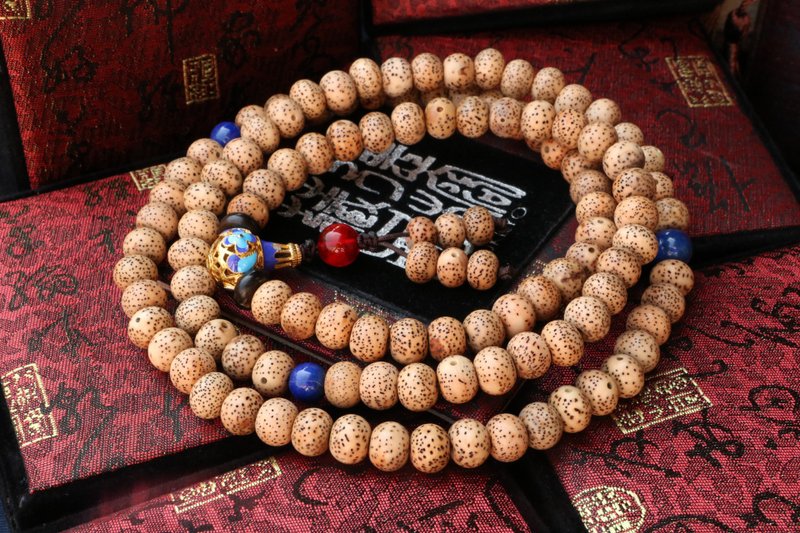 一年陳籽 星月菩提子 108顆 10x8mm 青金石 客製化設計 佛珠念珠 - 手鍊/手環 - 植物．花 