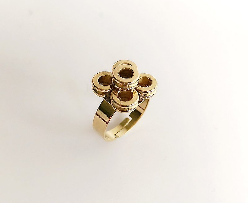 [Original copper] Hand brass round geometry • Ring - General Rings - Other Metals Gold