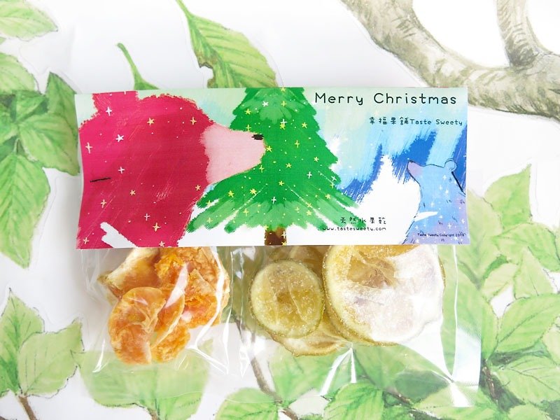 幸福果舖-聖誕節版熊果乾雙享包 - 水果乾 - 新鮮食材 紅色