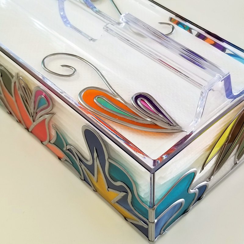 Order   Ryukyu Island   GlassArt made Paper Towel case - Tissue Boxes - Acrylic Multicolor