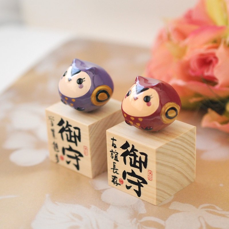 父親節禮物【Double Q】 貓頭鷹御守擺飾-全4款 - 擺飾/家飾品 - 木頭 