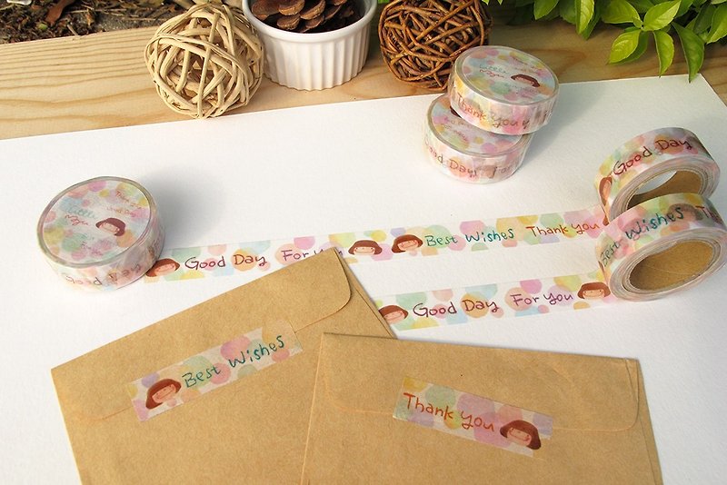 Little Mushroom Paper Tape – Little Greetings - มาสกิ้งเทป - กระดาษ 