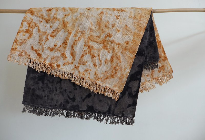 rust dyed rug - Blankets & Throws - Cotton & Hemp 