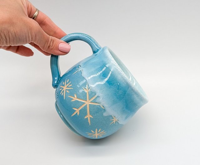 手作り藍釉マグカップ 藍色のマグカップ | 手作り感たっぷり - 益子焼手づくり器 はな陶