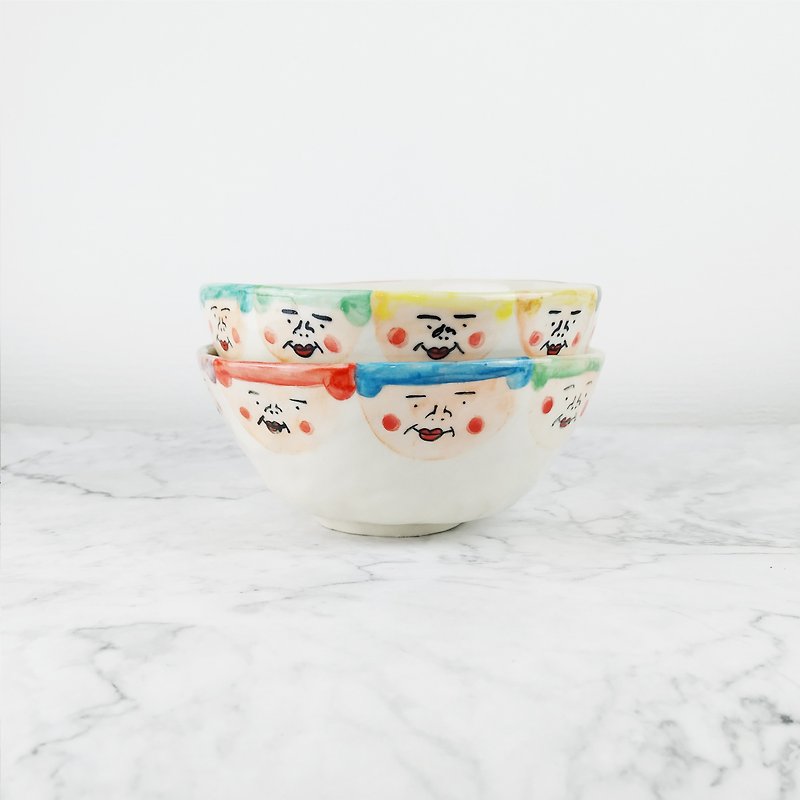 Porcelain Bowl | Colorful Maotou Bowl - ถ้วยชาม - เครื่องลายคราม หลากหลายสี