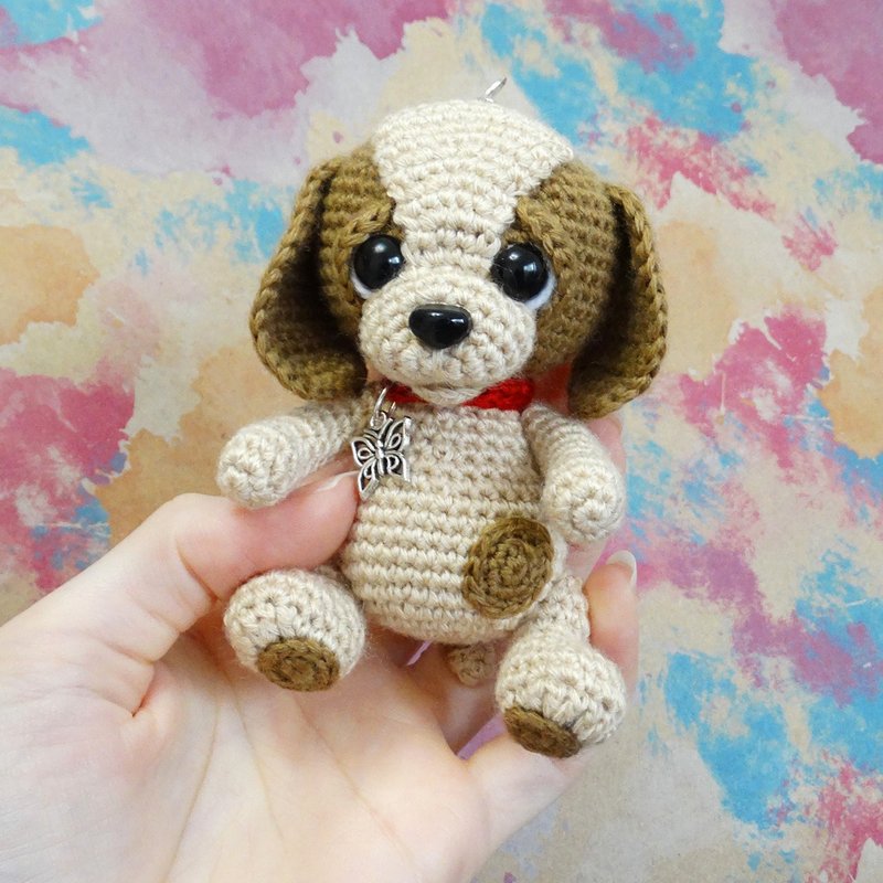 Crochet pattern Puppy, PDF Digital Download, DIY keychain amigurumi dog tutorial - 手工藝教學/工具書 - 其他材質 
