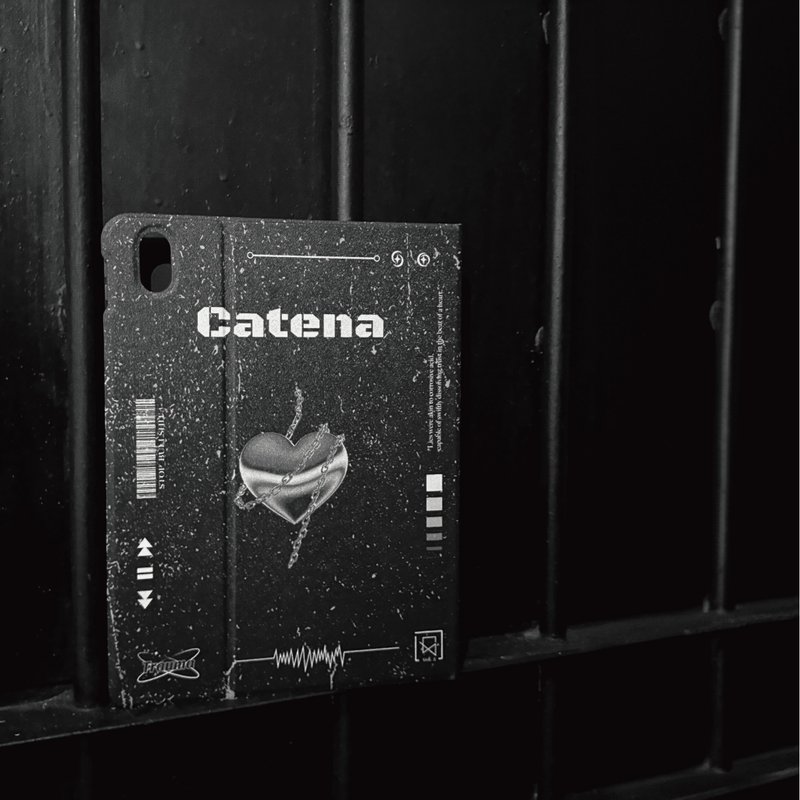 【Catena Luv】細紋質感雙面iPad Case - 平板/電腦保護殼/保護貼 - 矽膠 黑色