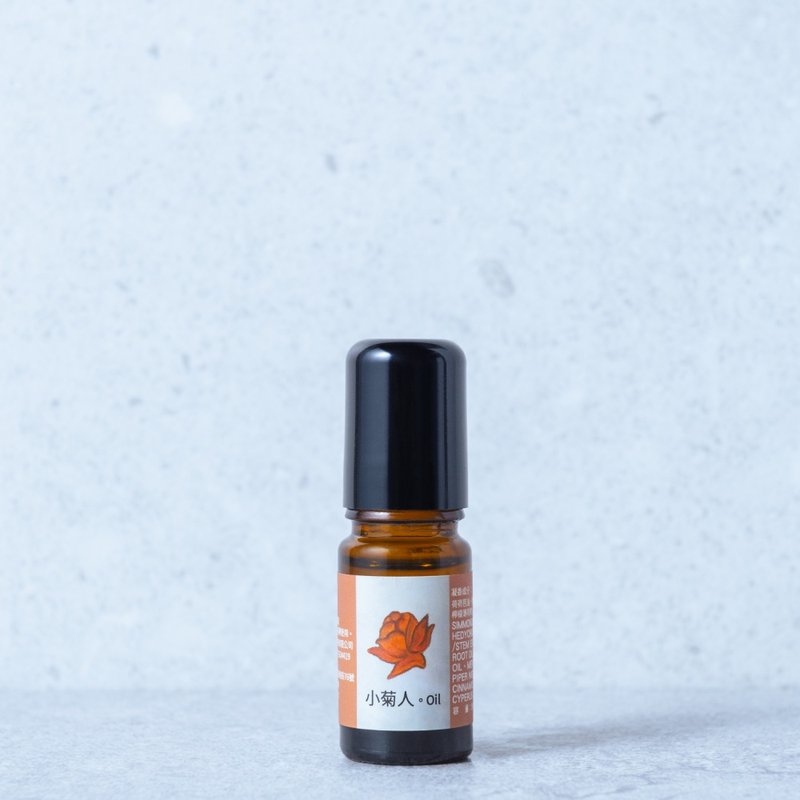 小菊人Oil - 第二脈輪 5ml - 阿育吠陀 生殖輪 性輪 精油滾珠瓶 - 身體乳/按摩油 - 植物．花 透明