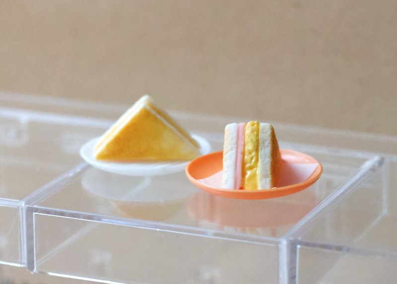 Simulated Miniature Food Hong Kong Tea Restaurant 1/6 Leg Egg Cake - ตุ๊กตา - ดินเหนียว สีส้ม