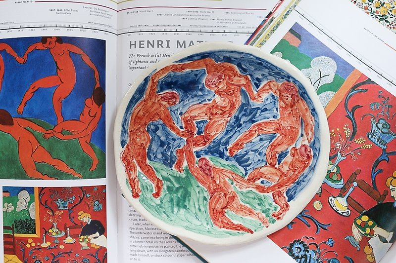 Ceramic Plate Henri Matisse - Pottery & Ceramics - Pottery Blue