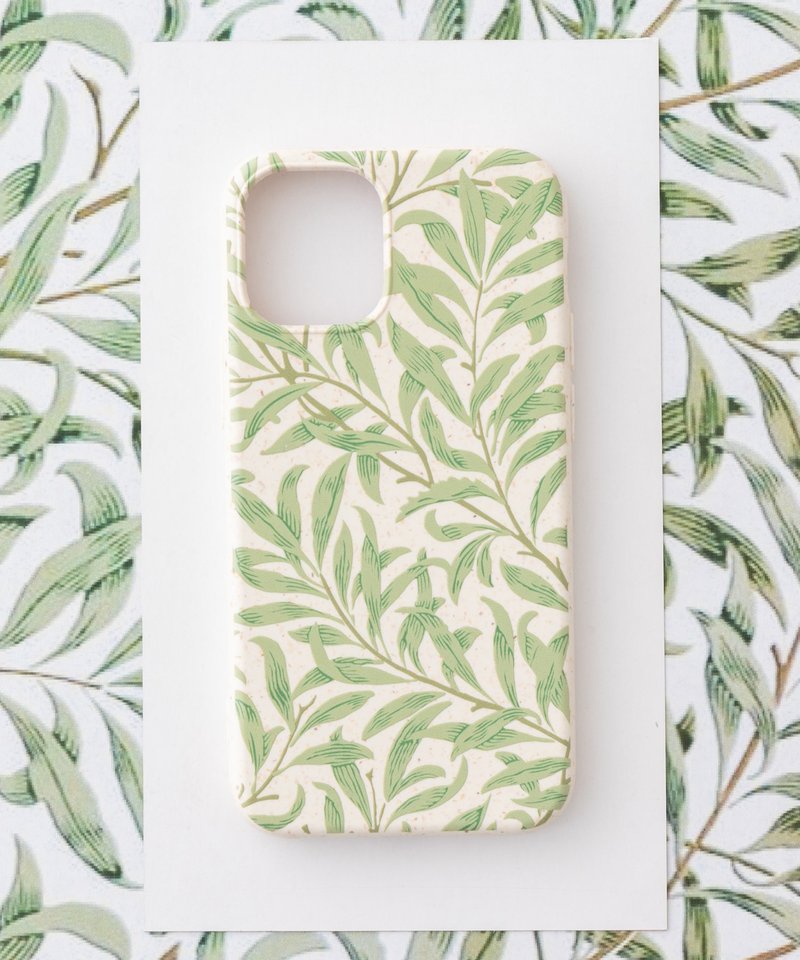 William Morris Design iPhone 12 mini PBAT Biodegradable Eco's Smartphone Case Green - เคส/ซองมือถือ - วัสดุอีโค หลากหลายสี