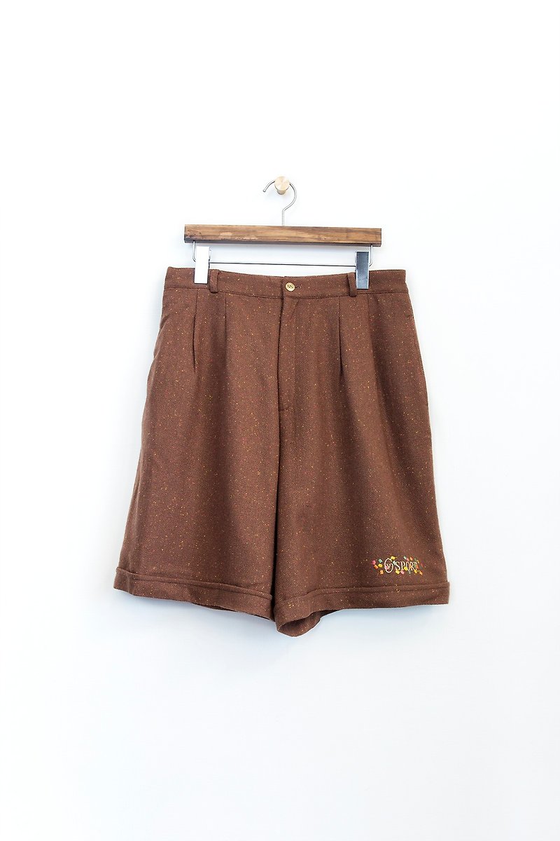 Banana Flyin vintage wool shorts - กางเกงขายาว - ผ้าฝ้าย/ผ้าลินิน 