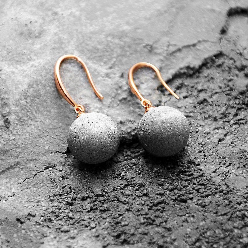 Moon Hanging Earring (Silver / Gold / Rose Gold) | Galaxy Series - Earrings & Clip-ons - Cement Gray