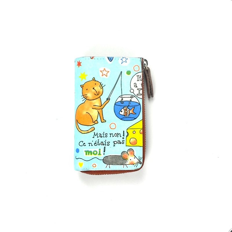 ハンド釣りギフト子猫レザーマルチファンクションキーケース（2ピンクとコーヒー色のオプションがあるの内側） - キーホルダー・キーケース - 革 