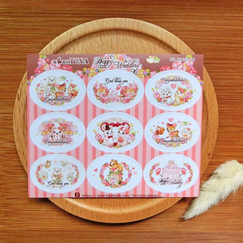 Stickers-Wedding  Bunny - Stickers - Paper Pink