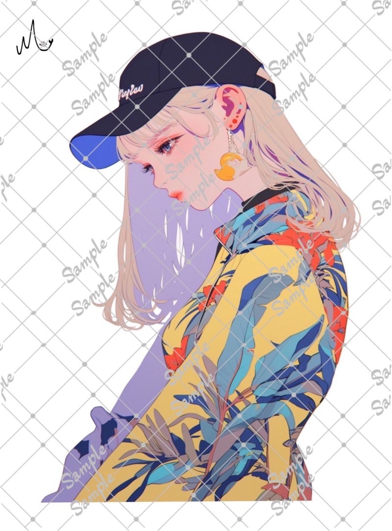 オリジナル人物ステッカー - 貼紙 - 紙 