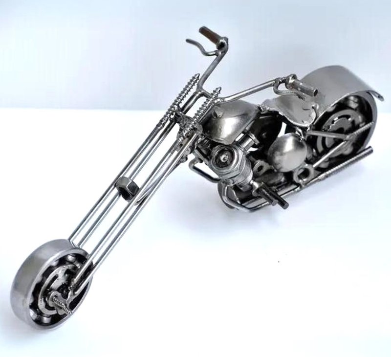 One-Of-A-Kind Gift Idea, Long Fork Chopper (C) Motorcycle Welding sculpture - 擺飾/家飾品 - 其他金屬 