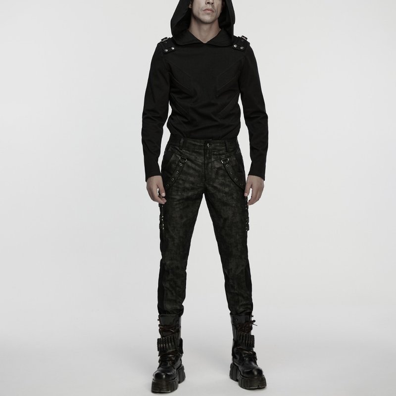 龐克靈薄獄信使斑駁印花長褲 - 男長褲/休閒褲 - 其他材質 黑色