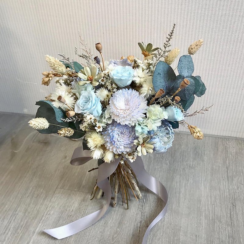 Morandi fairy blue green bouquet - Dried Flowers & Bouquets - Plants & Flowers 