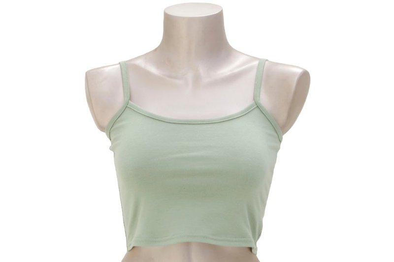 Starfish short camisole bra top <Dark Sea Green> - ชุดชั้นในผู้หญิง - วัสดุอื่นๆ สีเขียว