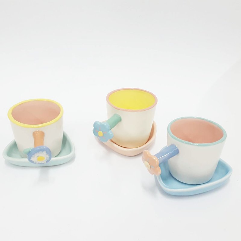 mini cup flower - 咖啡杯 - 陶 