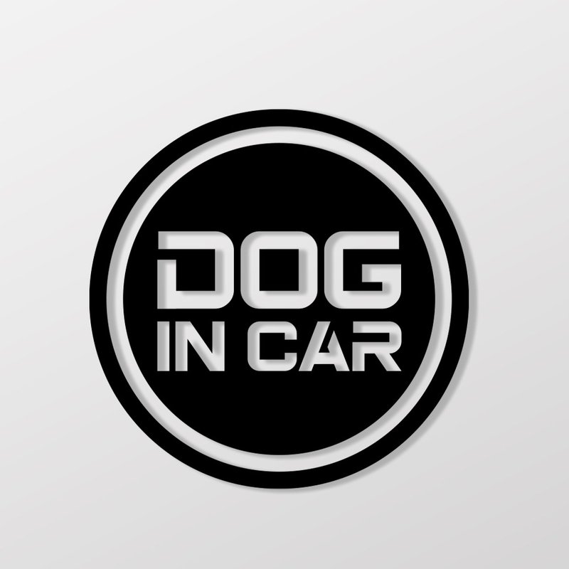 DOG IN CAR/C/車貼、貼紙 SunBrother孫氏兄弟 - 貼紙 - 防水材質 