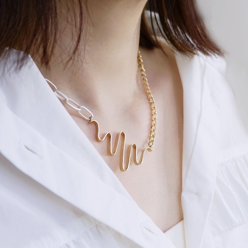 Necklace name:slowly Mantel necklace - สร้อยคอ - โลหะ สีทอง