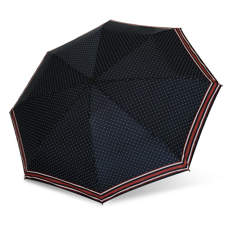 [Double Dragon Brand] Cool and cool small invincible three-fold umbrella parasol - dark blue dots - ร่ม - วัสดุกันนำ้ สีน้ำเงิน