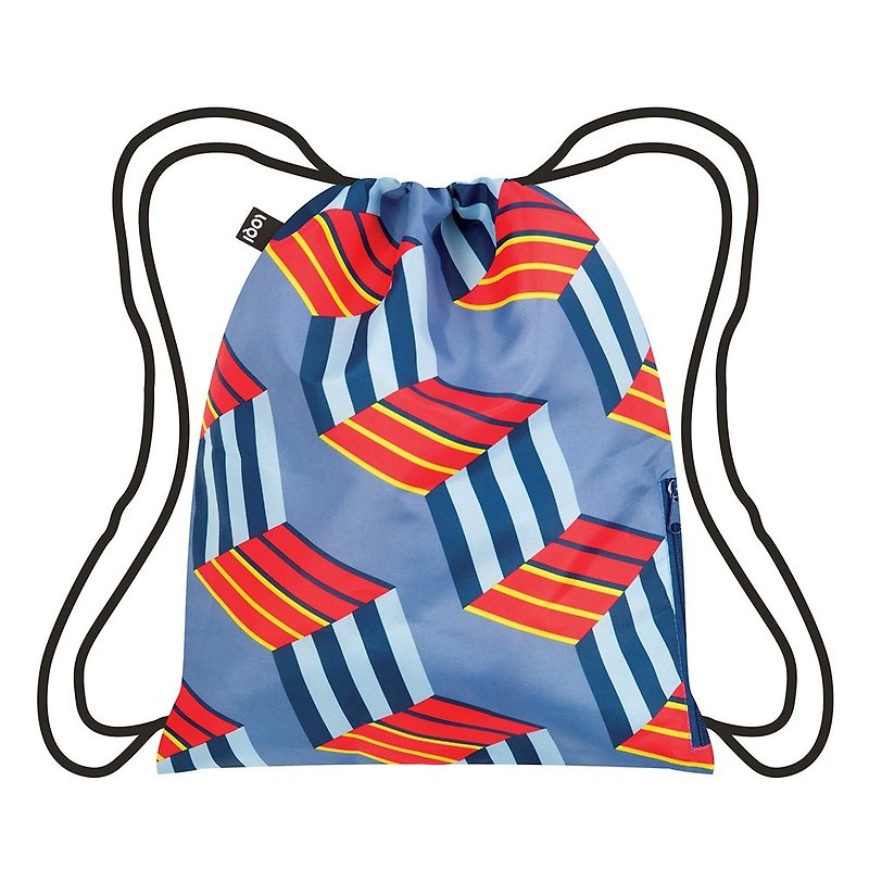 Backpacks LOQI beam port │ cube - Drawstring Bags - Plastic 