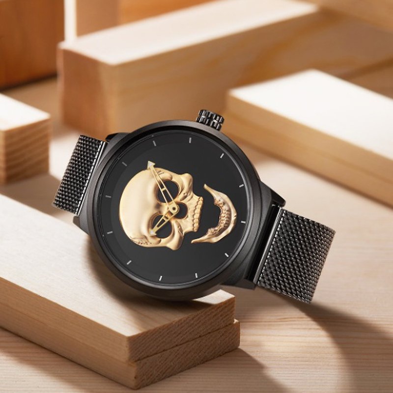 Kings Collection นาฬิกาควอตซ์กันน้ำสำหรับผู้ชาย KCWATCH1001 สีดำ - นาฬิกาผู้ชาย - โลหะ สีดำ