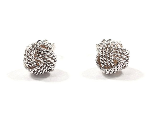 美品 ◇ティファニー サマセット ツイストノット ピアス 925 シルバー 箱付 未使用級✨TIFFANY サマセット ツイスト ノット ピアス シルバー