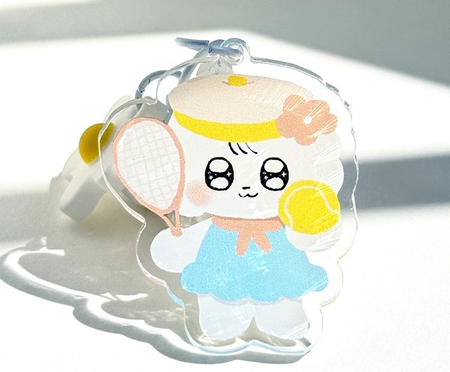 マルチーズ　アクセサリー付きアクリル画 マルチーズ もちもち アクリルキーホルダー - ショップ 无盐 Studio