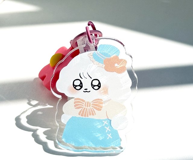 マルチーズ　アクセサリー付きアクリル画 マルチーズ もちもち アクリルキーホルダー - ショップ 无盐 Studio