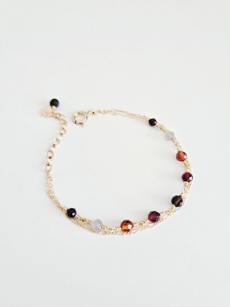 森秋暖菓 - 天然石雙層手鍊 - 手鍊/手環 - 水晶 