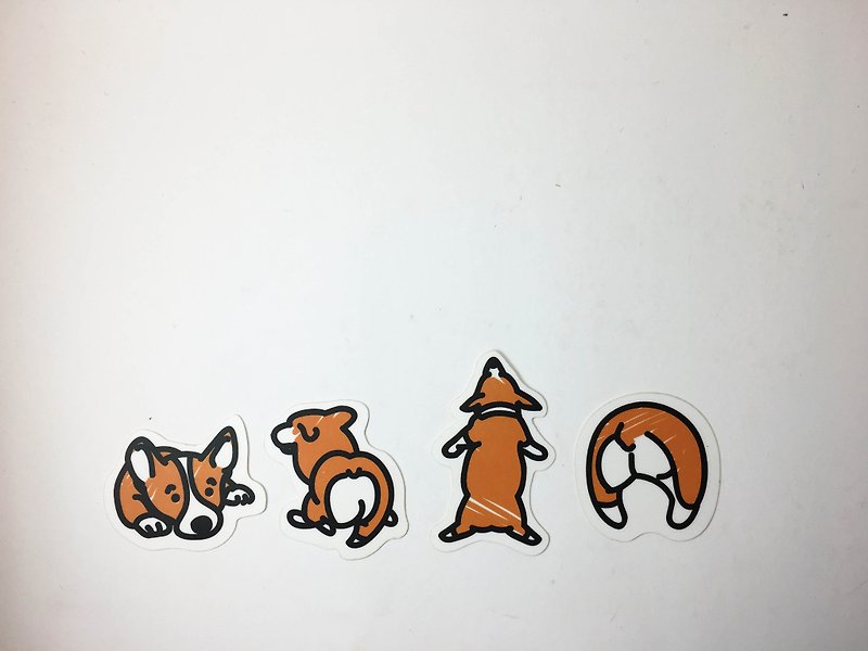 [TAB] fun illustration (Corgi love playing scrap Series) / Mother's Day gifts - สติกเกอร์ - กระดาษ 