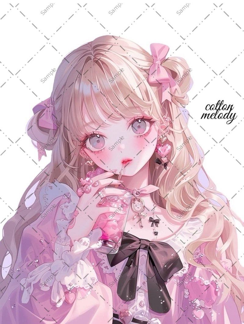 original sticker no.1316 人物ステッカー オリジナルステッカー 人物ステッカー 女の子ステッカー オリジナル人物ステッカー - 貼紙 - 紙 