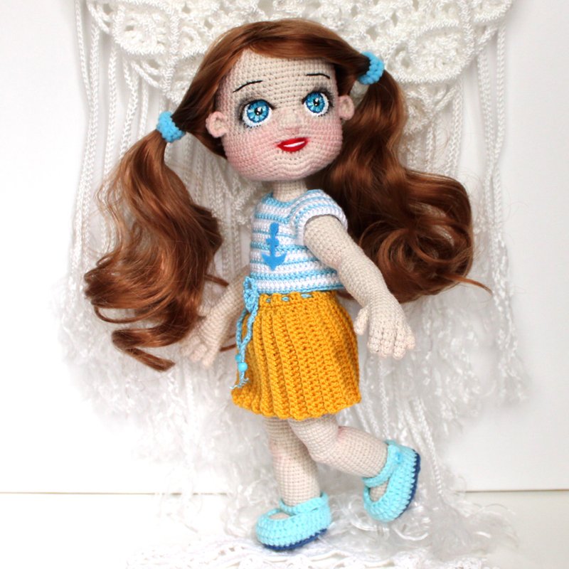 Personalized doll gift for girl Handmade doll removable clothes - ตุ๊กตา - วัสดุอื่นๆ หลากหลายสี