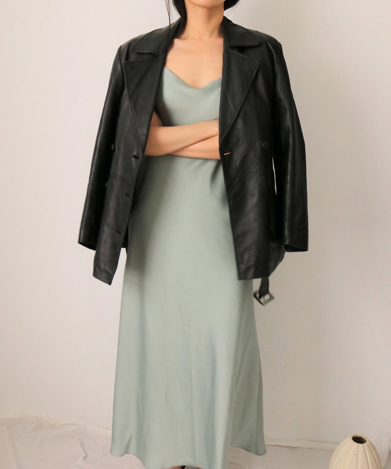 Estelle Jacket black leather coat (old) - เสื้อแจ็คเก็ต - หนังแท้ 