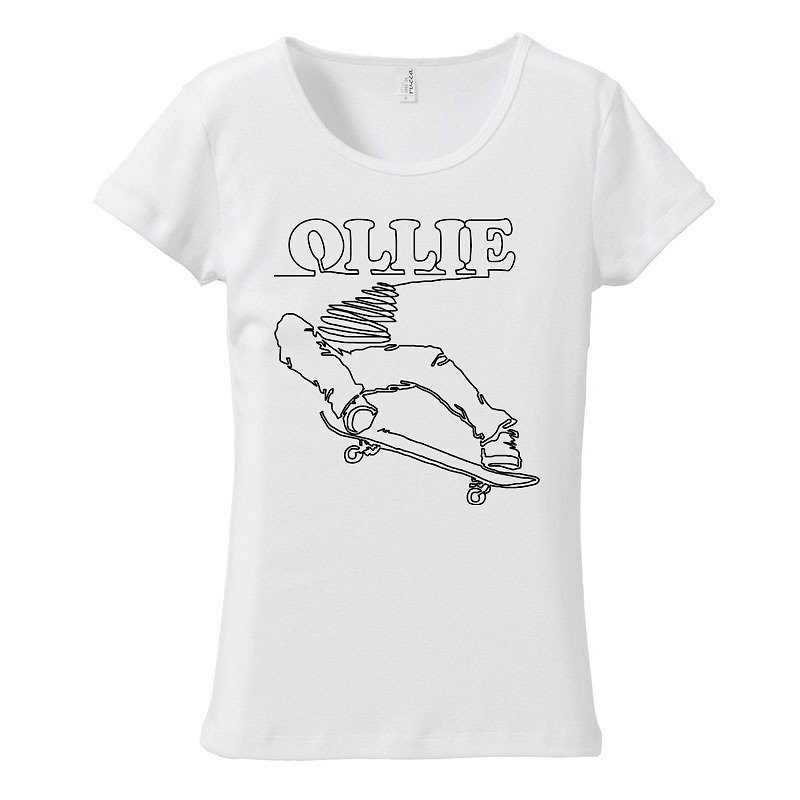 [レディースTシャツ] Ollie - Tシャツ - コットン・麻 ホワイト