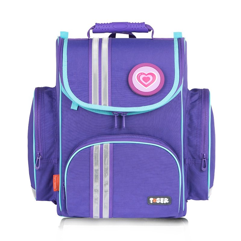 Tiger Family Classic British Ultra Lightweight Nursing Schoolbag + Pencil Box + Stationery Bag - Lavender Violet (Grades 3~6) - กระเป๋าเป้สะพายหลัง - วัสดุกันนำ้ สีม่วง