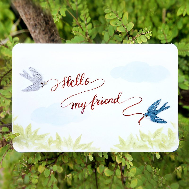 Blessings brought by birds - handmade custom cards - การ์ด/โปสการ์ด - กระดาษ ขาว