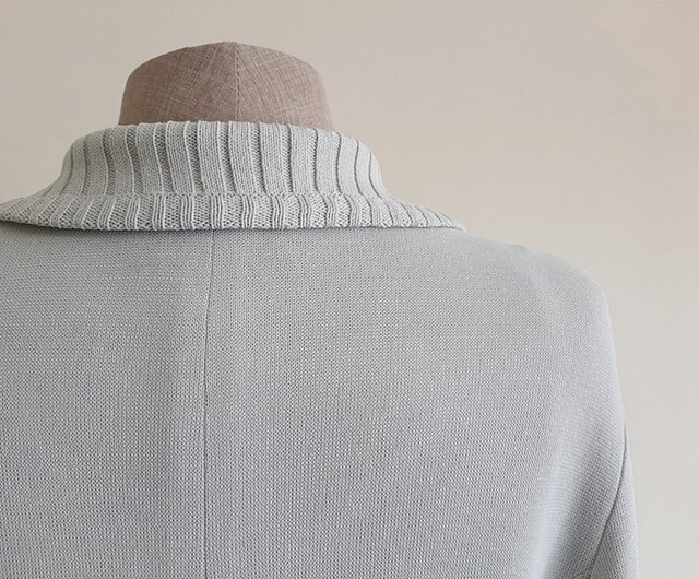Medium Vintage ROBERTA DI CAMERINO Gray Knit Jacket Womens