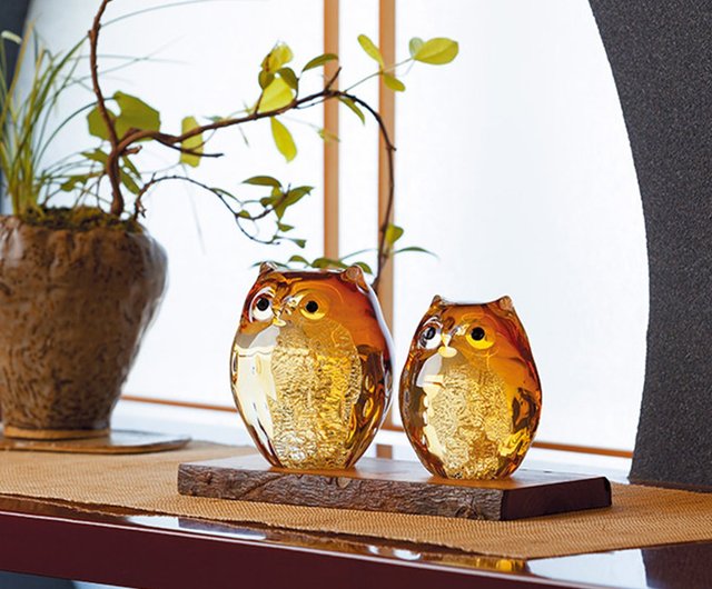 津軽手作り梟 / 全4種 - ショップ 津軽びいどろ 置物 - Pinkoi