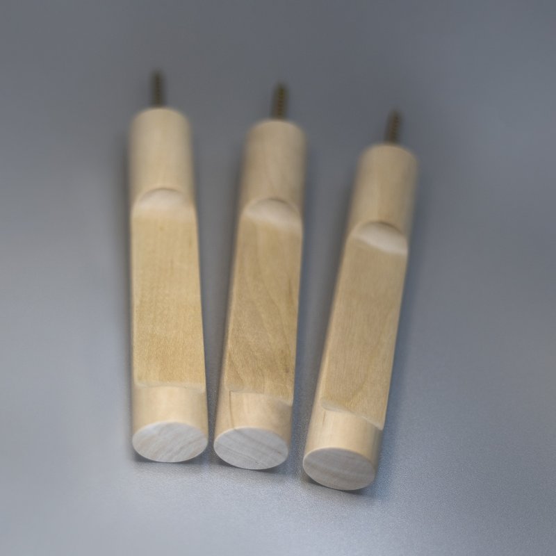 Birch wood wall hook. Minimalist wall storage. Macramé holder. Hat rack hanger - 壁貼/牆壁裝飾 - 木頭 白色