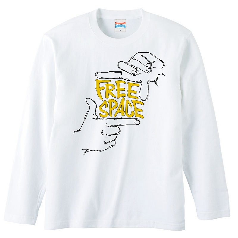 Long Sleeve T-shirt / Space Shuttle - Men's T-Shirts & Tops - Cotton & Hemp White