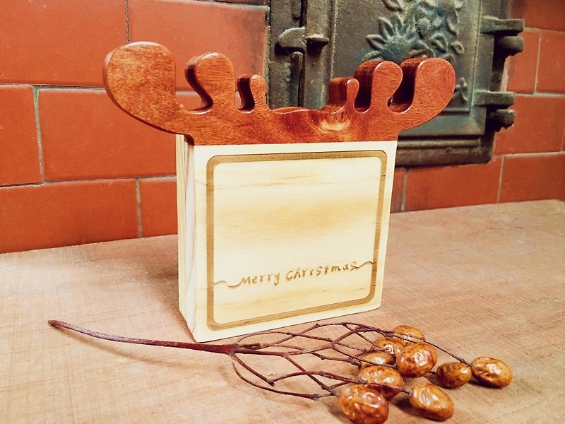 Small Wooden Works - Reindeer Amplifier - Coasters - Wood Brown