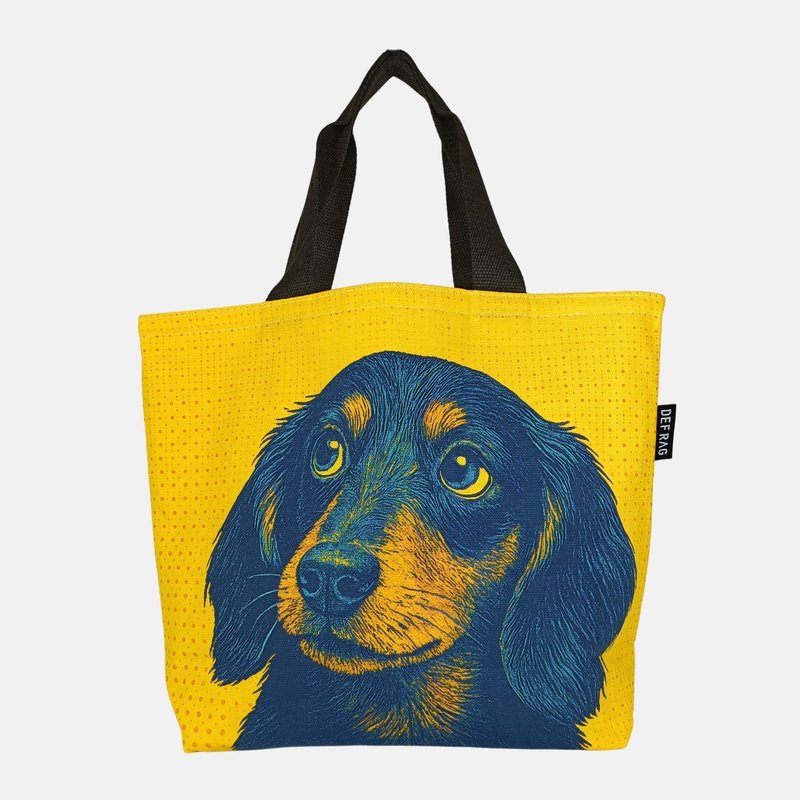 迷你臘腸犬 Pop Art 帆布托特包【日本製】 - 手提包/手提袋 - 棉．麻 黃色